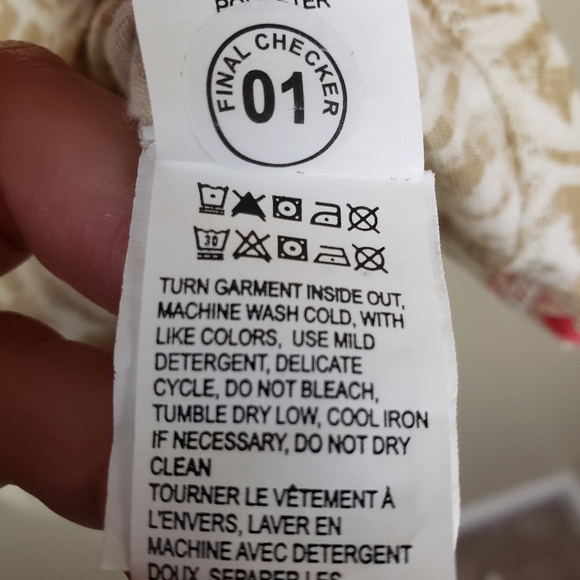 SOLD Lucky Brand Boho embroidered top medium - Picture 3 of 8